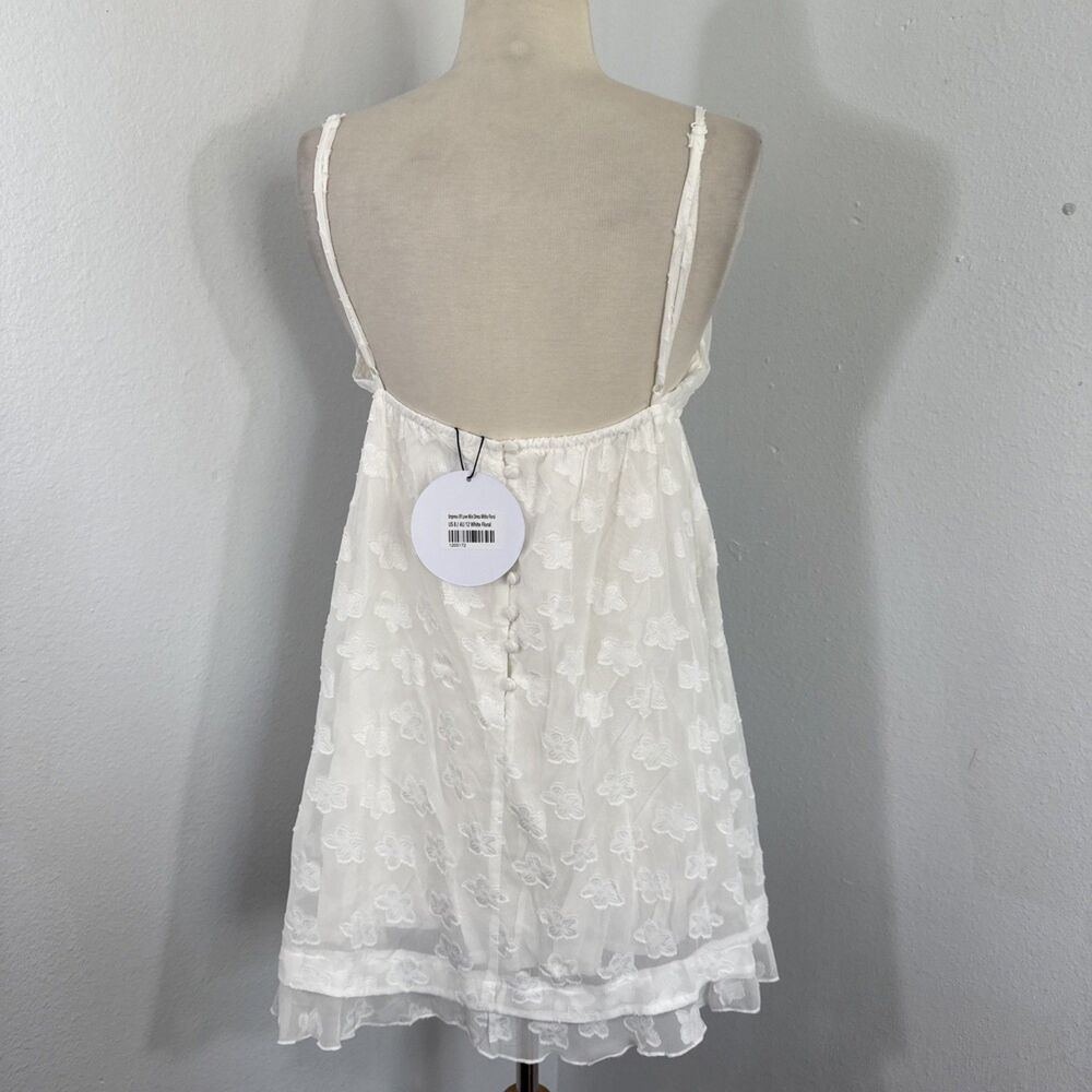 Princess Polly Mini Dress Womens 8 White Babydoll Fairy Whimsical Y2K 90s - Picture 5 of 12